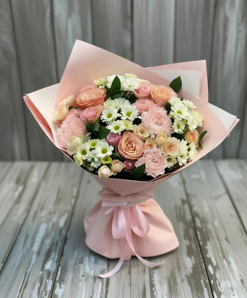 Букет цветов из: Гвоздики, Розы и Хризантемы в Киреевске