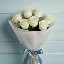 Букет 7 Белых роз Эдлесс Лав в Киреевске
