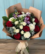 Букет цветов из:  Розы и Альстромерии в Киреевске