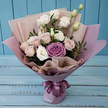Букет цветов из:  Розы и Лизиантусы #REPLACE_PRED# Киреевске