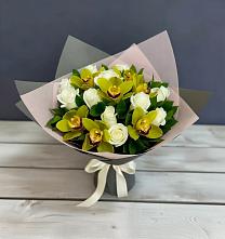 Букет цветов из:  Орхидеи и Розы в Киреевске