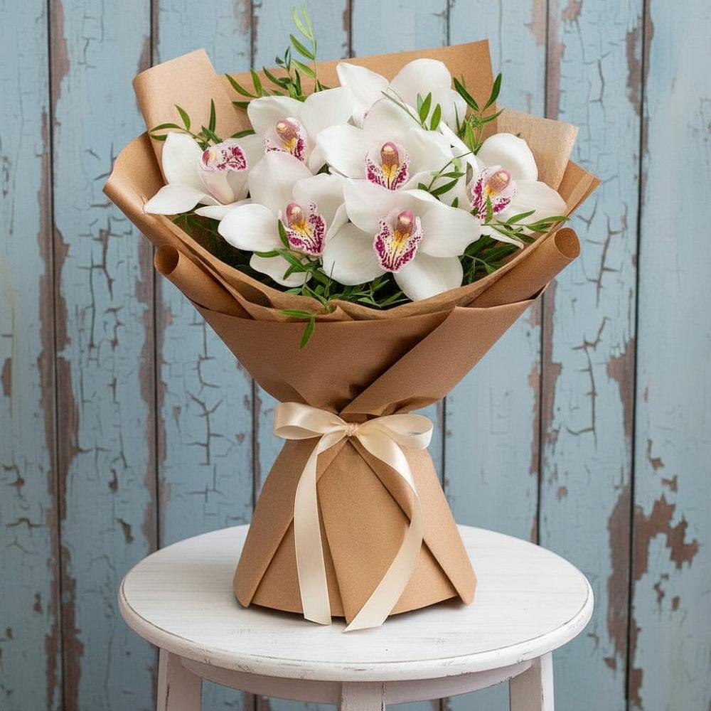 Букет цветов из: Орхидеи и Розы в Киреевске
