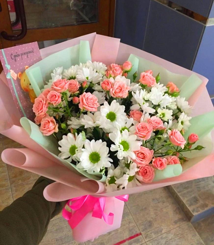 Букет цветов из: Розы и Хризантемы в Киреевске