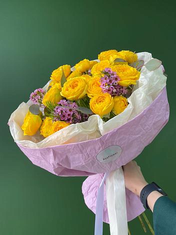 Букет Кустовые желтые розы в Киреевске