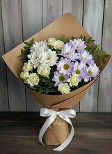 Букет цветов из:  Хризантемы и Розы в Киреевске