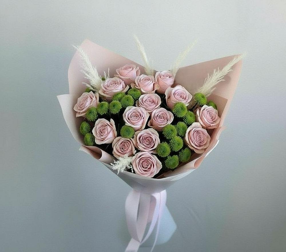 Букет цветов из: Розы и Хризантемы в Киреевске