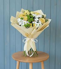 Букет цветов из:  Хризантемы и Розы #REPLACE_PRED# Киреевске