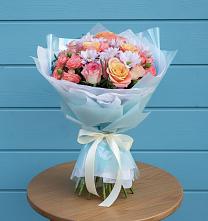 Букет цветов из:  Хризантемы и Розы в Киреевске