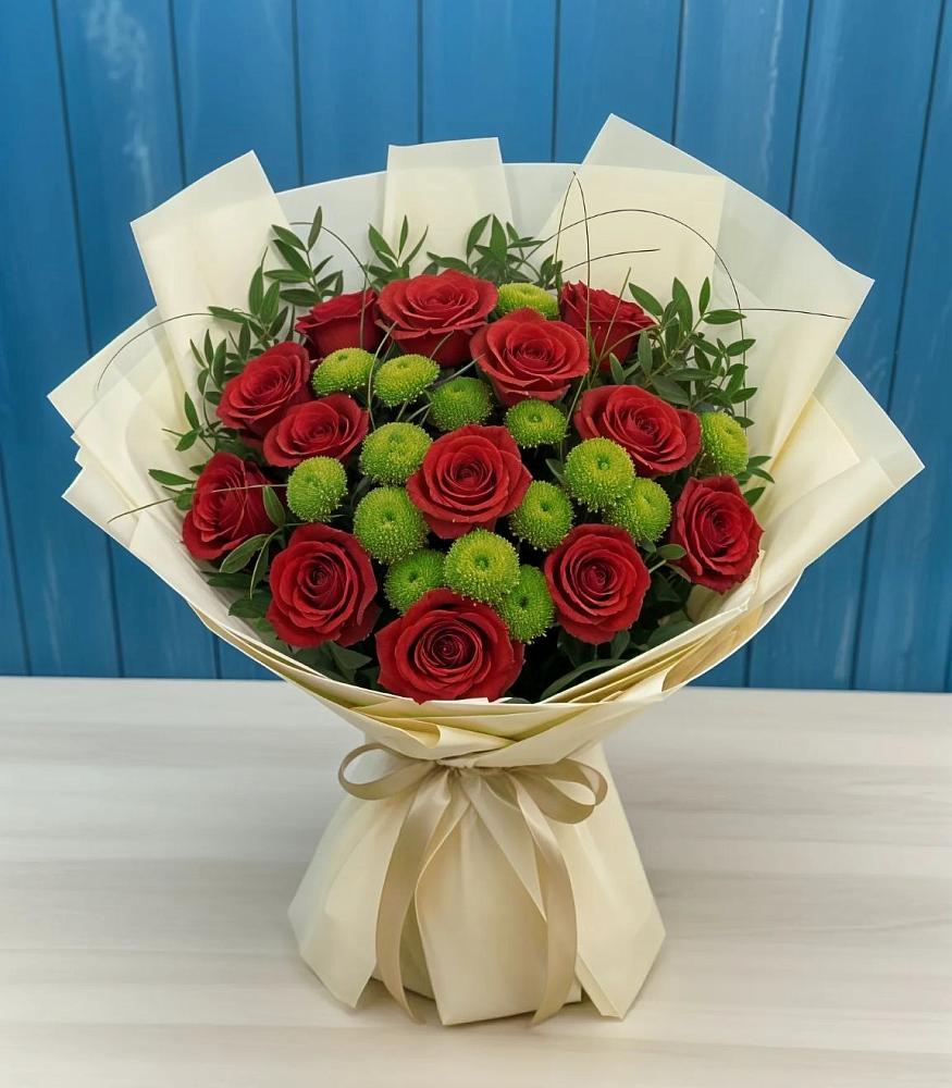 Букет цветов из: Розы и Хризантемы в Киреевске