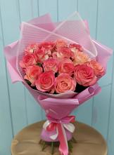 Букет 15 Розовых роз Равель #REPLACE_PRED# Киреевске