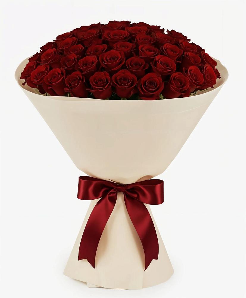 Букет 101 Бордовая роза Блэк Бакарра в Киреевске