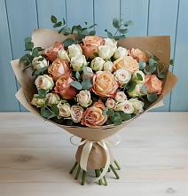 Букет цветов из:  Альстромерии и Розы #REPLACE_PRED# Киреевске